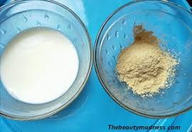 Image result for SANDAL WOOD POWDER AND ALMOND POWDER MILK IMAGES
