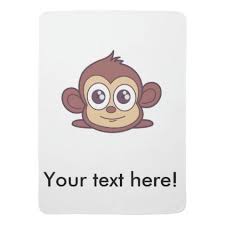 Baby Blanket Clipart Black And White Cute Monkey Clipart Baby Blanket Zazzle Com In 2020 Baby Clip Art Cute Monkey Baby Blanket