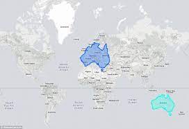 Australia In Europe Map The True Size Website Shows Just How Large Countries Are Compared To Others  | Daily Mail Online