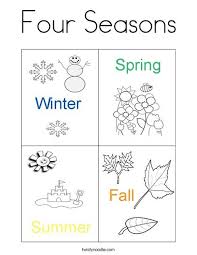 Four Seasons Coloring Page Seasons Worksheets Seasons Kindergarten Seasons Preschool