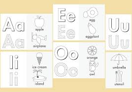 Dibujos para colorear Vocales 99210 Vector en Vecteezy