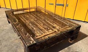 The customer wanted the table refinished and we made some cosmetic changes to update the look. Diy Rustic Wood Pallet Coffee Table Pallet Coffee Table Pallet Wood Coffee Table Wood Table Diy