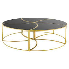 36ʺw × 36ʺd × 19.75ʺh deland, fl tables > coffee tables. Eichholtz Carter Hollywood Regency Black Glass Gold Round Round Coffee Table Coffee Table Gold Coffee Table Round Gold Coffee Table