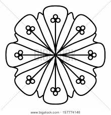 Mandala flower coloring easy beginner mandala coloring pages. Simple Mandala Flower Vector Photo Free Trial Bigstock