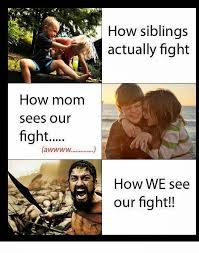 100 funny quotes about brothers and sisters fighting. Funny Quotes For Your Siblings Quotesgram