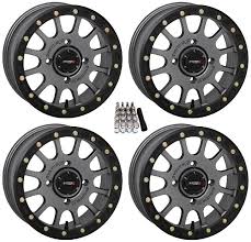 We offer a wide selection of aftermarket 17 wheels for your 5x4.5 bolt pattern car, truck, jeep, or suv. System 3 Sb 5 Beadlock Gun Metal Wheels 15 Can Am Maverick X3 Honda Pioneer 1000 Walmart Com Walmart Com