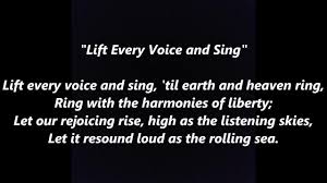 That would be the black national anthem, which, i have to admit i have never heard of until a few minutes ago. Lift Every Voice And Sing Karaoke Instrumental Backing Track African American Black National Anthem Chords Chordify