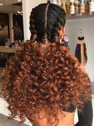 Two Braids To Two Curly Ponytails Two Braid Hairstyles Natural Hair Styles Curly Hair Styles