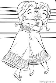 Elsa, anna, olaf, sven and kristoff. Baby Elsa And Anna Frozen Coloring Pages Elsa And Anna Coloring Pages Coloring Pages For Kids And Adults