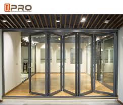 External bifold doors are glass panel doors that use a track system to slide and fold as they open. Aluminium Exterior Bi Fold Sliding Doors Foldable Glass Doors Iso Certification Folding Sliding Patio Doors