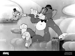 TOM & JERRY, Jerry Maus, Kater, 1940 Stockfotografie