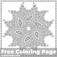 Paisley Mandala Coloring Page Make Breaks Mandala Coloring Pages Easy Coloring Pages Coloring Pages