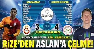 Çaykur rizespor, türkiye'nin rize ili merkezli futbol kulübü. Rize De Aslan A Celme Galatasaray 3 4 Caykur Rizespor Mac Sonucu Ozet Takvim
