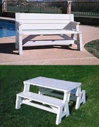 This Is A Great Way To Save Space When Not Needed But Then To Have Extra Tables Around Convert A Bench Outdoor Bench Picnic Table