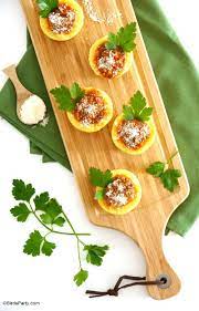 Party Food Gourmet Polenta Bologenese Cups Recipe Polenta Summer Appetizer Recipes Chicken Appetizer Recipes