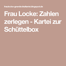 Hundertertafel/hunderterfeld zum ausdrucken, mit vorlagen und detaillierten erklärungen zur orientierung, addition und subtraktion im zr100. Frau Locke Zahlen Zerlegen Kartei Zur Schuttelbox Zahlen Zerlegen Schriftliche Multiplikation Schuttelbox
