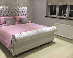 Lateral Curvo Aplastado Terciopelo Felpa Cama Cama Cama Cama Etsy Elegant Home Decor Home Decor Home Bedroom