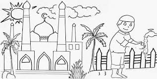 Huruf m mewarna kecil tulisan blok; 13 Lukisan Mewarna Masjid Paling Baru Lingkar Png