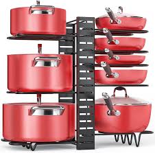 3 door wall storage cabinet. Amazon Com Pan Organizer Rack For Cabinet Pot Rack With 3 Diy Methods Adjustable Pots And Pans Organizer Under Cabinet With 8 Tiers Large Small Pot Organizer Rack For Cabinet Kitchen Cookware