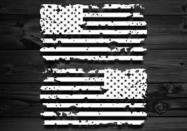 Distressed Black American Flag Decal Distressed Flag Vinyl Decal Pair Car Decal Accessories For Etsy American Flag Decal Mountain Decal American Flag Sticker