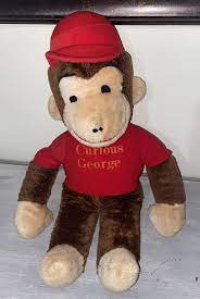 Vintage Curious George Plush Knickerbocker Monkey Stuffed Animal 1970s Doll Toy Knickerbocker Allocc Monkey Stuffed Animal Animal Plush Toys Monkey Plush Toy