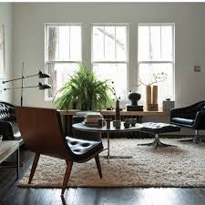 Brown Black And White Rustic Living Room Design Homey Living Room Mid Century Modern Living Room