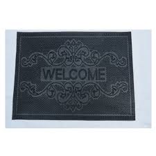 Paillasson Caoutchouc Marron L 53 Cm X L 33 Cm X Ep 20 Mm C304 Welcome Tapis D Entree Paillasson Tapis