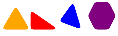 Click path > stroke to path with the edit paths by nodes tool, select the nodes of the inner path, removing them all, so you are left with one filled outer path. How To Make 3 Corner Rounded Triangle In Css Stack Overflow