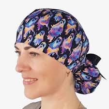 Nightmare Scrub Cap, Surgical Scrub Cap, Scrub Caps for Women, Scrub Hats,  Euro Scrub Cap, Scrub Cap With Buttons, Scrub Hat With Toggle