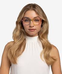 Bright Square Rainbow Full Rim Eyeglasses