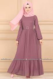 Modaselvim Elbise Balon Kol Sifon Elbise 5190ay342 Gul Kurusu Muslim Fashion Outfits Muslim Fashion Dress Muslimah Fashion Outfits