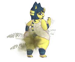 The Big ImageBoard (TBIB) - 2016 animal crossing ankha (animal crossing)  anthro brantonisme breasts butt clothing crossing (disambiguation) fart fart  fetish female fur hair hi res looking at viewer nintendo overweight rumbling