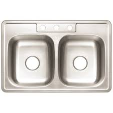 We did not find results for: Premier Part 3562896 Premier Stainless Steel 33 In 3 Hole Double Bowl Drop In Kitchen Sink With Brush Kitchen Sinks Home Depot Pro