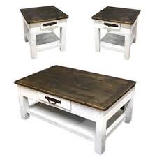 Gatlinburg Breakfast Bar In 2020 Farmhouse Living Room Table White Distressed Coffee Table Distressed Coffee Table
