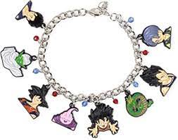 $175.24 dragon ball z jewelry collectors box bracelet, goku shenron pendant new. Amazon Com Toynk Dragon Ball Z Character 15 Mm Silver Toned Charm Bracelet Includes 8 Unique Enamel Pendant Charms Goku Vegeta Piccolo And More Fashionable Anime Manga Wrist Jewelry Accessories Toys Games