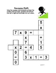 Follow the links below to download. Runaway Math Puzzles Multiplication Math Practice Grades 2 3 By Linda Mccormick
