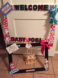 Two Dr Suess Photo Booth Frames For Baby Shower Small Black Large Red Blue White Seuss Baby Shower Dr Seuss Baby Shower Decorations Dr Seuss Baby Shower