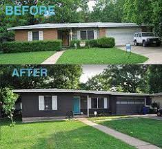 Hodierne, i have the same yellow brick dilemma on my 60's ranch. Brick Veneer Renovated Painted Brick Home Google Search Mid Century Modern Exterior Ranch House Exterior House Paint Exterior