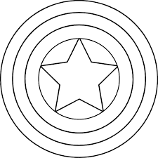Escudo Capitan America Para Colorear