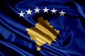 Above the map, six white stars are placed where each represents one of the ethnic groups living in the territory of kosovo. Kosovo Flag Printable Flags