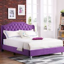 Colbourne Upholstered Standard Bed Upholstered Platform Bed Purple Bed Frame Tufted Upholstered Bed