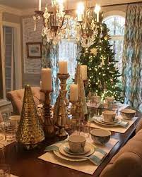 20 Chic Blue Christmas Dining Room Ideas For Your Inspiration Christmas Dining Room Christmas Dining Room Table Dining Room Table Decor