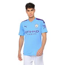 Official manchester city logo printed on left chest. Manchester City Fc Home Drycell Men S Jersey Teamlightblue Tillandsiapurp Puma Orverseas Club Puma
