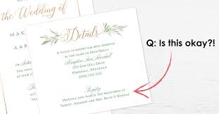 Don't settle for a generic place card where you have to hand. Q A Can We Put Registry Information On Our Wedding Invitations