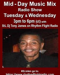 Get Musical Satisfaction with StL Dj Tony James Share the Word & Join Us!!  #2Listen Download & Install IOS or Android App from Simple Radio, Search &  Save Rhythm Flight Radio or