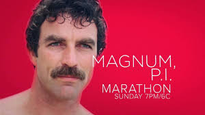 This Sunday, Cozi TV is bringing you your favorite leading man, Tom  Selleck․ in all his Magnum P.I. glory. Don't miss out, everyone will be  talking about that mustache