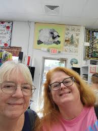 Hopping laughing ewe with mom