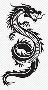 Draw another curved line parallel to the first, meeting at the tip of the tail and widening the body. Chinese Dragon Silhouette Png Clip Art Chinese Dragon Silhouette Png Transparent Png 3308x6000 93 Pngfind