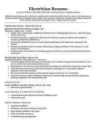 Building maintenance supervisor resume examples sample apartment. Electrician Resume Yerat