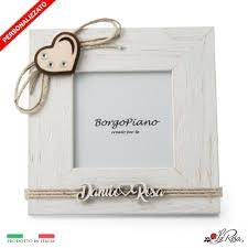Bomboniere 2019 Shabby Chic Portafoto Legno Rustico Con Applicazione Cuore In Legno Con Strass E Fiocco Di Corda N Bomboniere Portafoto Cornici Artigianali